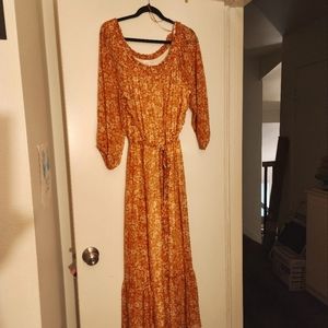Orange maxi dress
